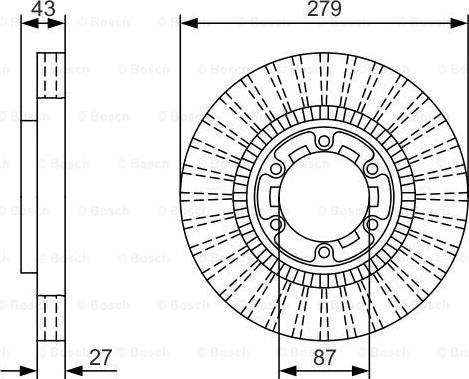 BOSCH 0 986 479 U06 - Brake Disc autospares.lv