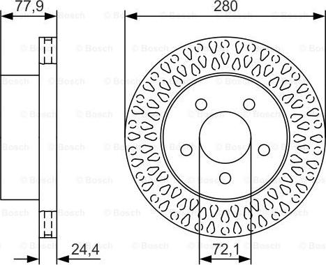 BOSCH 0 986 479 U00 - Brake Disc autospares.lv