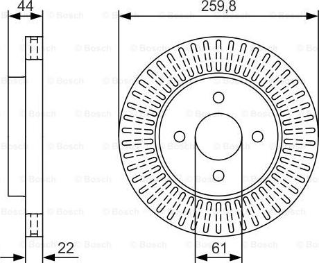 BOSCH 0 986 479 U02 - Brake Disc autospares.lv