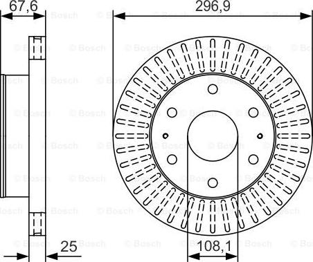 BOSCH 0 986 479 U07 - Brake Disc autospares.lv