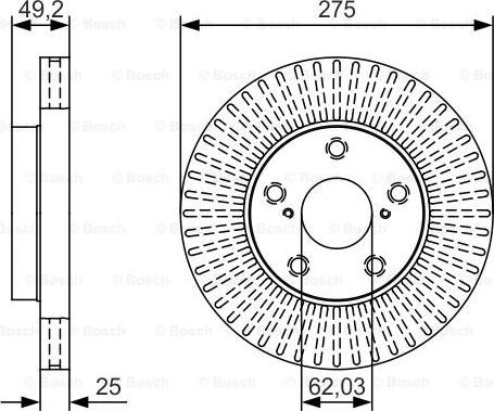 BOSCH 0 986 479 U19 - Brake Disc autospares.lv