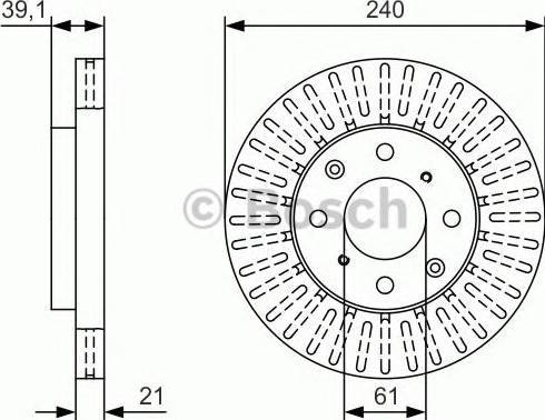 BOSCH 0 986 479 U15 - Brake Disc autospares.lv