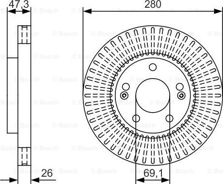 BOSCH 0 986 479 U10 - Brake Disc autospares.lv