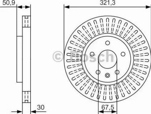 BOSCH 0 986 479 U11 - Brake Disc autospares.lv