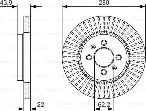 BOSCH 0 986 479 U89 - Brake Disc autospares.lv