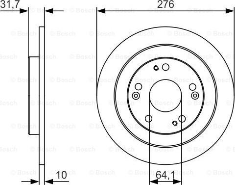 BOSCH 0 986 479 U83 - Brake Disc autospares.lv