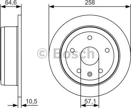 BOSCH 0 986 479 U30 - Brake Disc autospares.lv