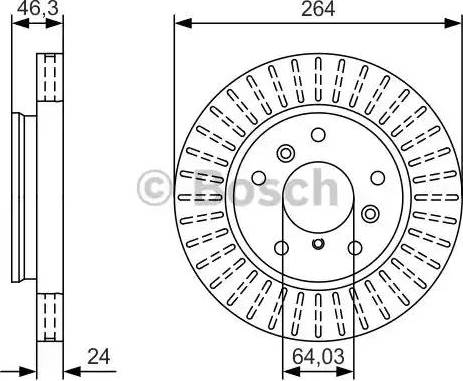 BOSCH 0 986 479 U26 - Brake Disc autospares.lv