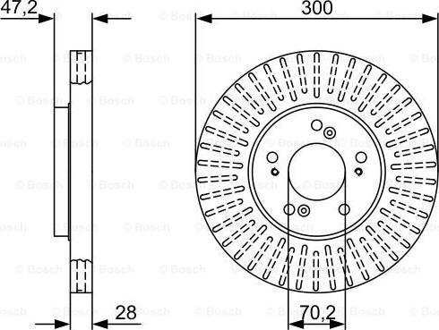 BOSCH 0 986 479 V58 - Brake Disc autospares.lv