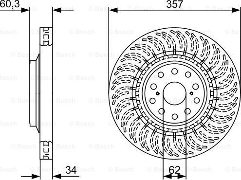 BOSCH 0 986 479 V64 - Brake Disc autospares.lv