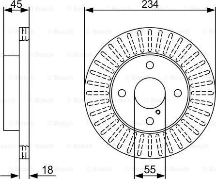 BOSCH 0 986 479 V65 - Brake Disc autospares.lv