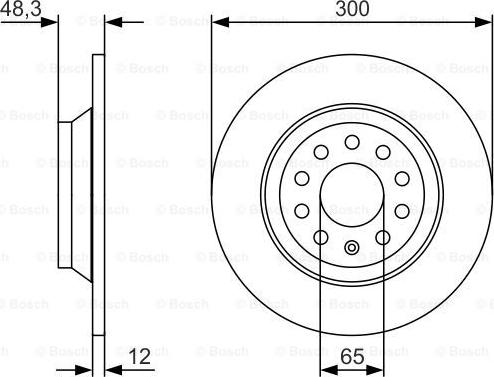 BOSCH 0 986 479 V01 - Brake Disc autospares.lv