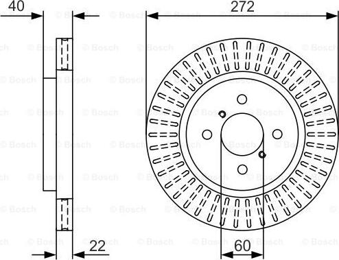 BOSCH 0 986 479 V08 - Brake Disc autospares.lv