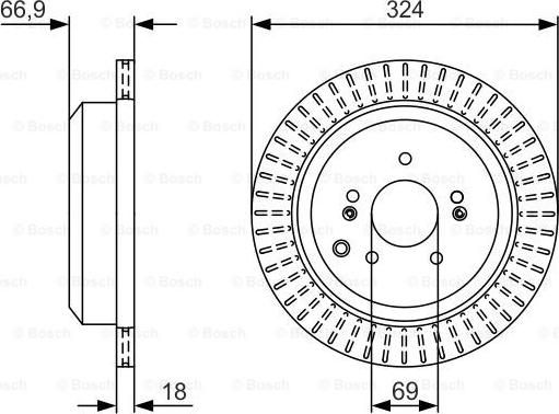 BOSCH 0 986 479 V10 - Brake Disc autospares.lv