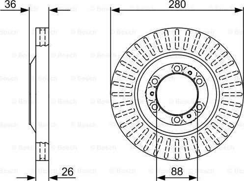 BOSCH 0 986 479 V88 - Brake Disc autospares.lv