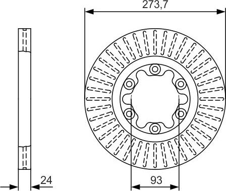 BOSCH 0 986 479 V36 - Brake Disc autospares.lv