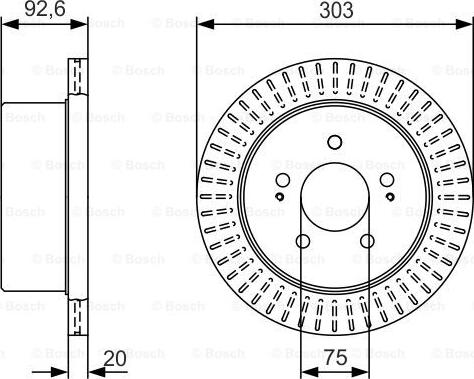 BOSCH 0 986 479 V26 - Brake Disc autospares.lv