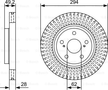 BOSCH 0 986 479 W40 - Brake Disc autospares.lv