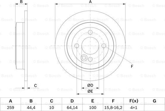 BOSCH 0 986 479 W58 - Brake Disc autospares.lv