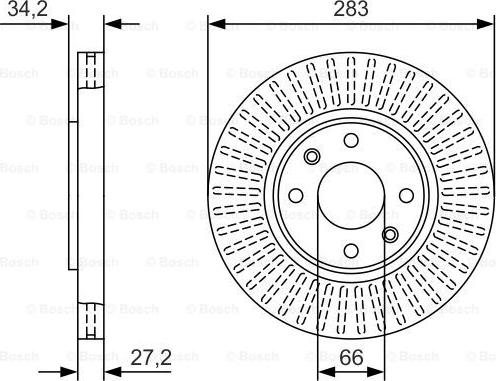 BOSCH 0 986 479 W69 - Brake Disc autospares.lv