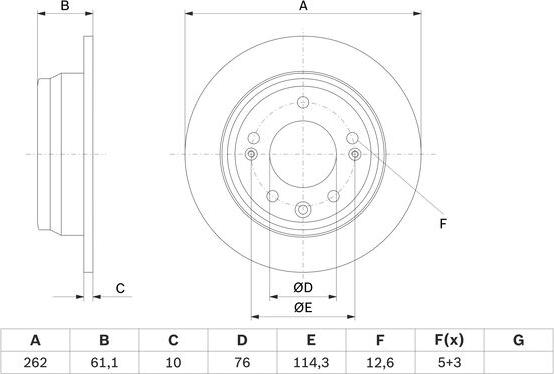 BOSCH 0 986 479 W64 - Brake Disc autospares.lv