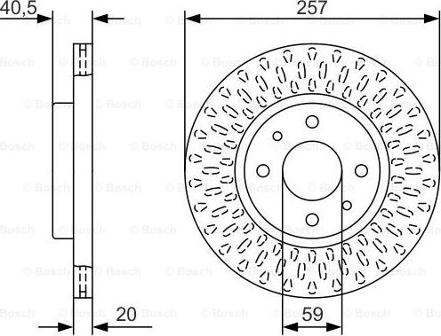 BOSCH 0 986 479 W68 - Brake Disc autospares.lv