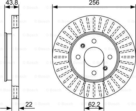 BOSCH 0 986 479 W21 - Brake Disc autospares.lv