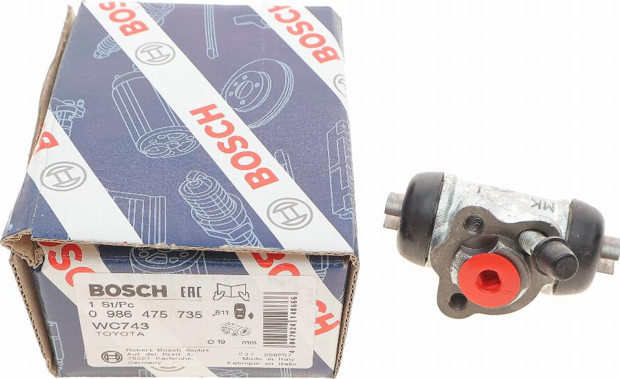 BOSCH 0 986 475 735 - Wheel Brake Cylinder autospares.lv