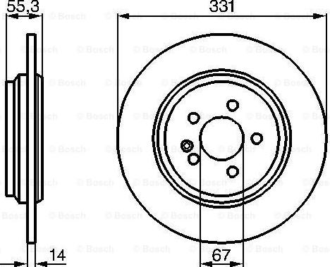 BOSCH 0 986 478 995 - Brake Disc autospares.lv