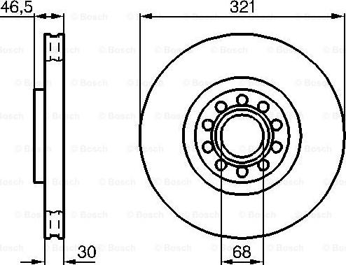 BOSCH 0 986 478 985 - Brake Disc autospares.lv