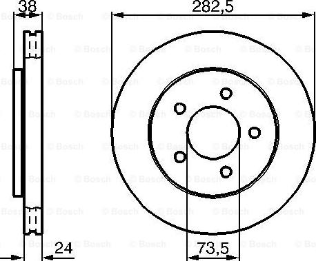 BOSCH 0 986 478 983 - Brake Disc autospares.lv