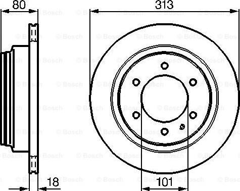 BOSCH 0 986 478 496 - Brake Disc autospares.lv