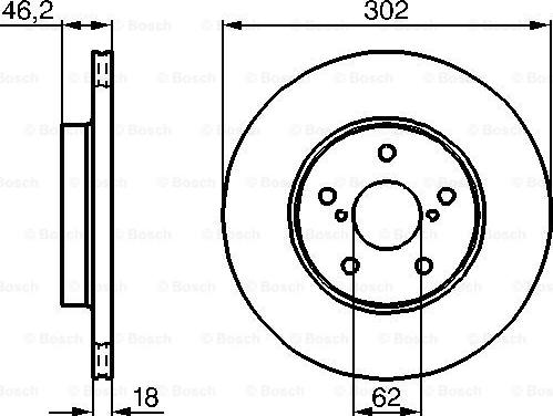 BOSCH 0 986 478 490 - Brake Disc autospares.lv