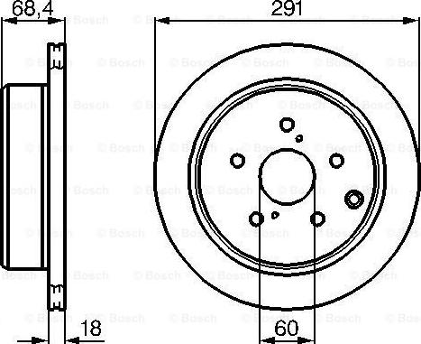 BOSCH 0 986 478 443 - Brake Disc autospares.lv