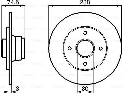 BOSCH 0 986 478 442 - Brake Disc autospares.lv