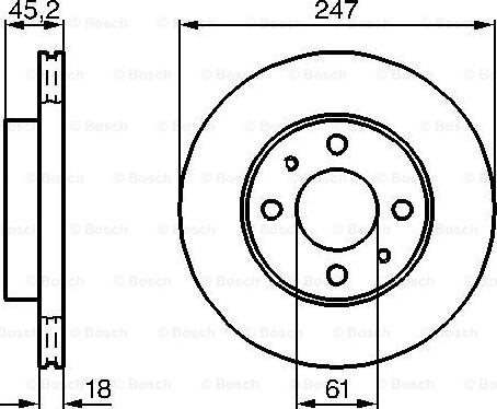 BOSCH 0 986 478 459 - Brake Disc autospares.lv