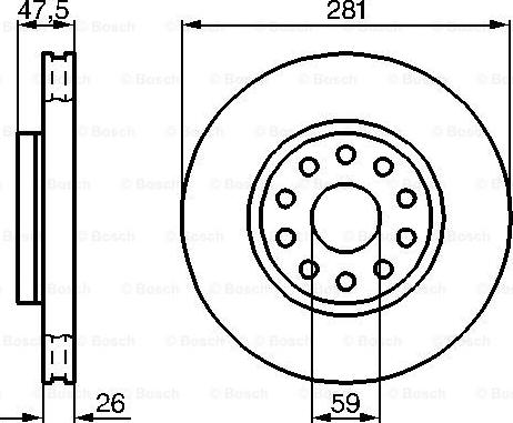 BOSCH 0 986 478 460 - Brake Disc autospares.lv