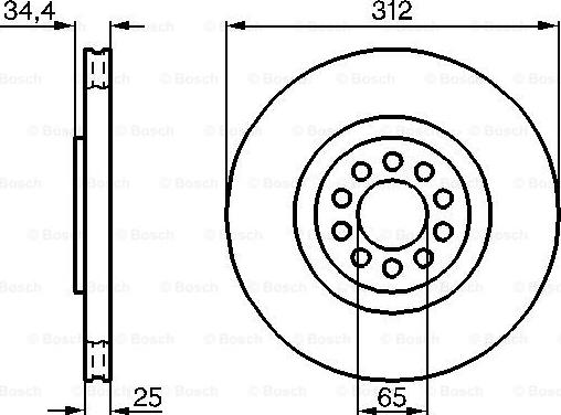 BOSCH 0 986 478 467 - Brake Disc autospares.lv