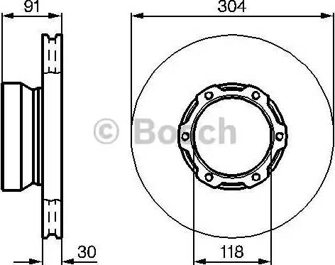 BOSCH 0 986 478 406 - Brake Disc autospares.lv