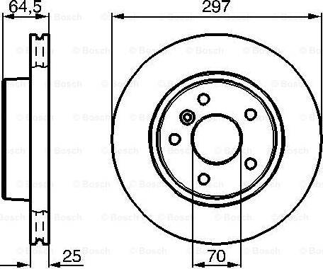 BOSCH 0 986 478 483 - Brake Disc autospares.lv