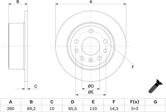 BOSCH 0 986 478 430 - Brake Disc autospares.lv