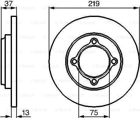 BOSCH 0 986 478 429 - Brake Disc autospares.lv