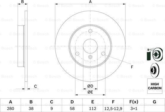 BOSCH 0 986 478 479 - Brake Disc autospares.lv