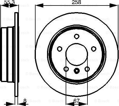 BOSCH 0 986 479 B36 - Brake Disc autospares.lv