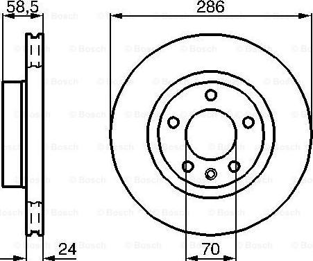 BOSCH 0 986 478 594 - Brake Disc autospares.lv