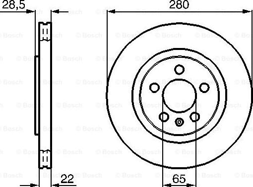 BOSCH 0 986 478 542 - Brake Disc autospares.lv