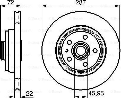 BOSCH 0 986 478 509 - Brake Disc autospares.lv