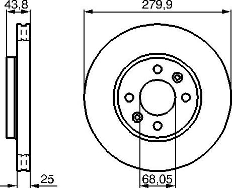 BOSCH 0 986 478 505 - Brake Disc autospares.lv