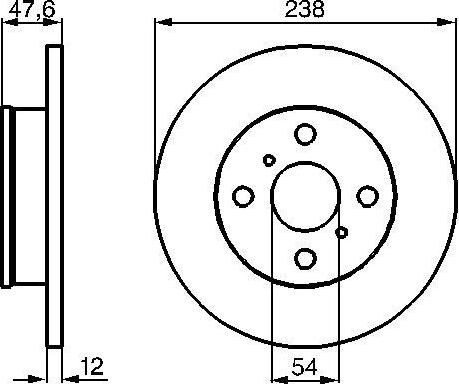 BOSCH 0986478506 - Brake Disc autospares.lv