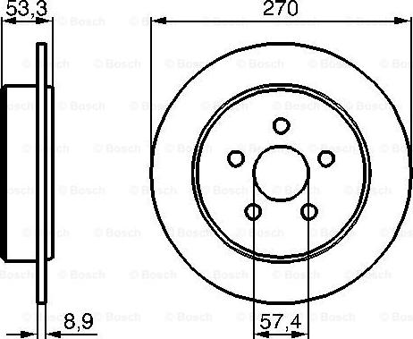 BOSCH 0 986 478 514 - Brake Disc autospares.lv